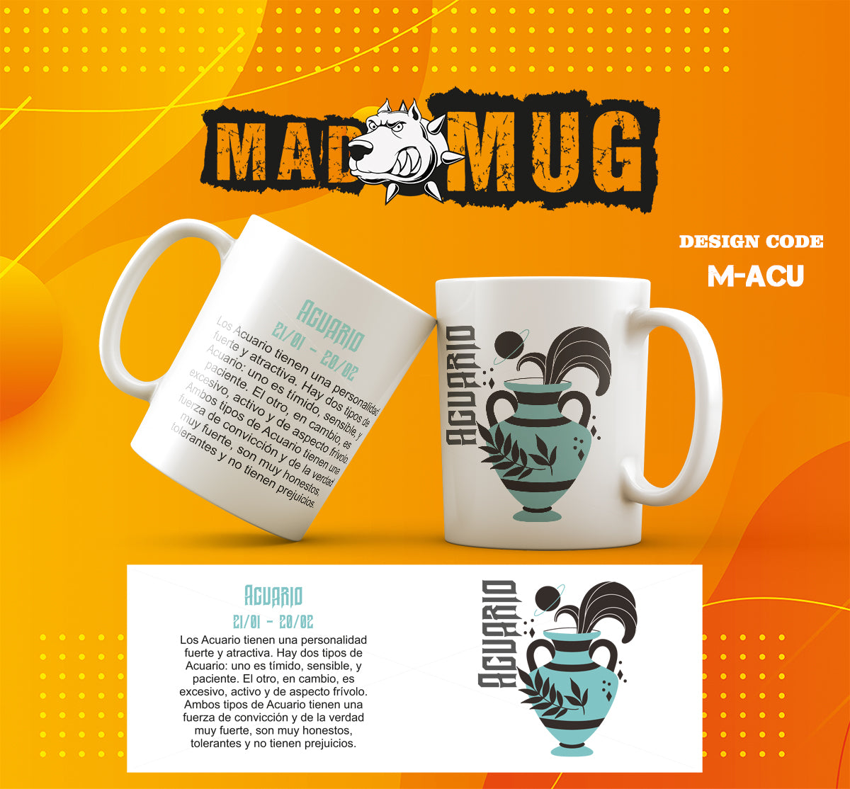 Aquario Zodiac Mug