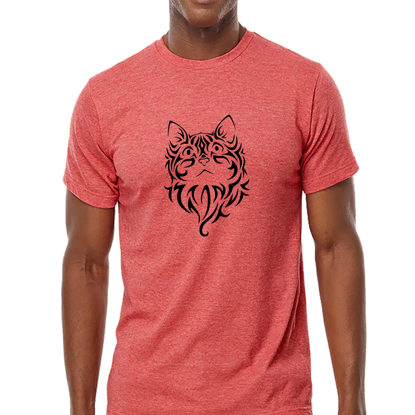 Calligraphic Cat Design T-shirt